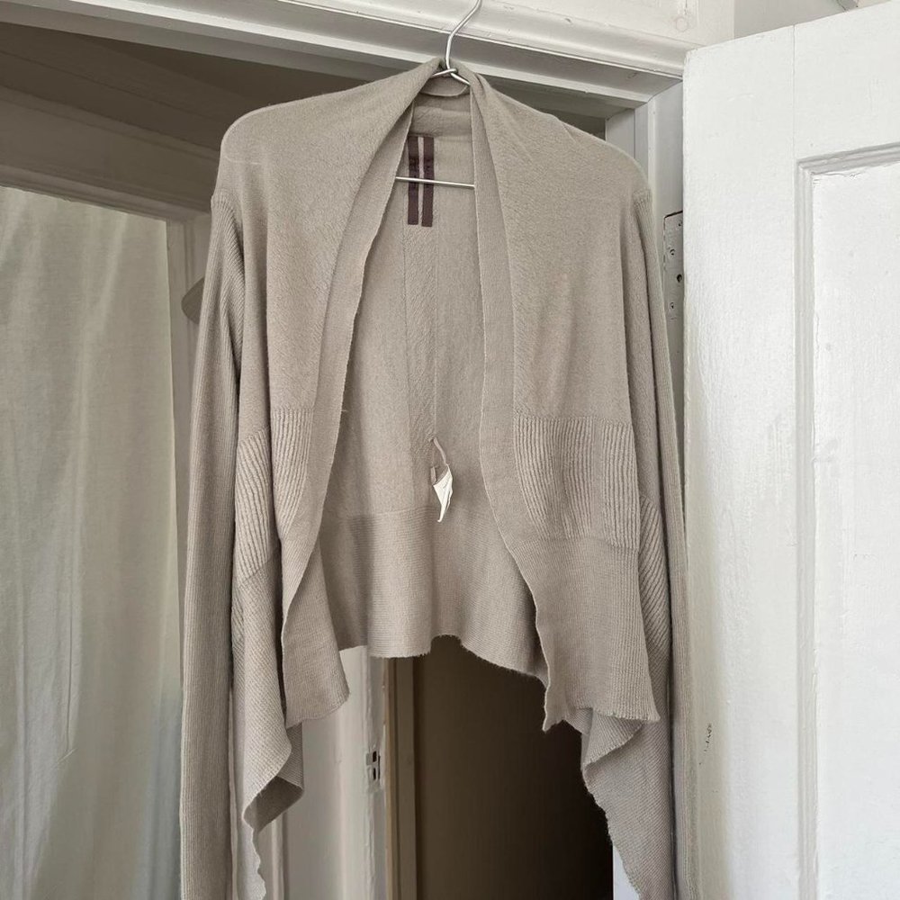 Rick Owens Gray wrap cardigan